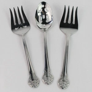 Set of 3 Reed & Barton Elegante Stainless Steel Serving Utensils 8.5" - Picture 1 of 5