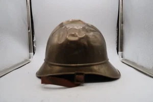 Antiker authentischer viktorianischer französischer Feuerwehrhelm aus Messing um 1800 - Bild 1 von 23