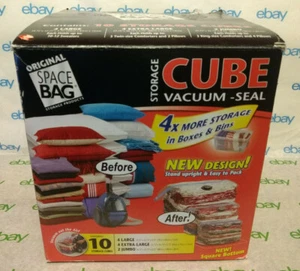 OPEN BOX SPACE BAGS 9 BAGS ZIPLOC STORAGE CLOTHING ORGANIZATION 2+3+4 SIZES - Picture 1 of 1