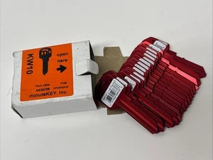 19 pcs minuteKEY Inc KW10 Kwikset Aluminum Red Key Blanks 989397 J mK Painted - Picture 1 of 4
