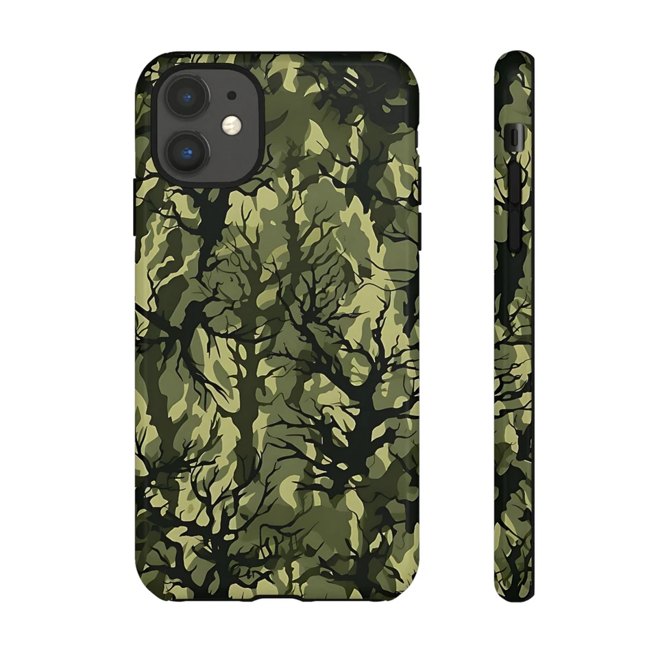 Tough Cases: Camo Green Durable Cover, Outdoor Decor, Gift for Him, Nature - Image 1 of 1