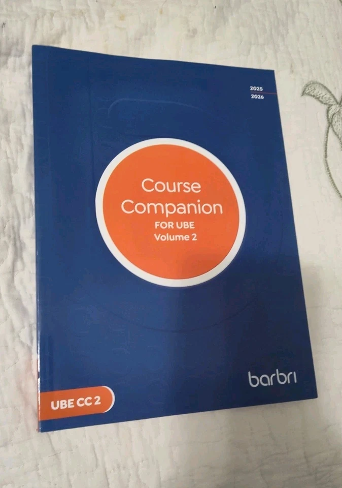 2025 2026 Barbri Bar Exam Course Companion UBE Volume 2 Outlines -NEW - Image 1 of 1