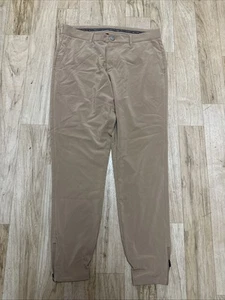 Pantalones de golf Primo para hombre 33 marrón jogger rendimiento elástico exterior cremallera al tobillo - Imagen 1 de 9