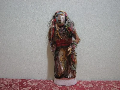 Halloween Vintage Peruvian Chancay Doll on foam base 9" Tall - Image 1 of 4
