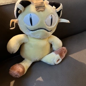Vintage Pokemon MEOWTH 9'' Soft Plush Stuffed Animal Toy (1998) - Picture 1 of 3