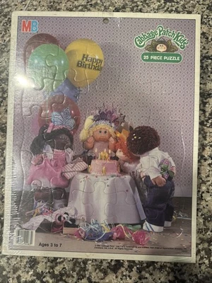 New Sealed 1984 Cabbage Patch Kids Vintage Milton Bradley 25 Pc Puzzle Birthday - Image 1 of 4