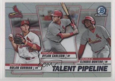 2020 Bowman Talent Pipeline Trios Chrome Dylan Carlson Elehuris Montero #TP-STL - Image 1 of 2
