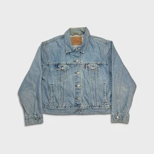Chaqueta vintage Levi's para mujer pequeña azul tipo 3 lavado ligero camionero años 90 denim - Imagen 1 de 5