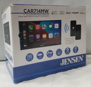 Jensen CAR714MW 7" Double-DIN Digital Multimedia Receiver with Bluetooth, CarPla - Picture 1 of 4