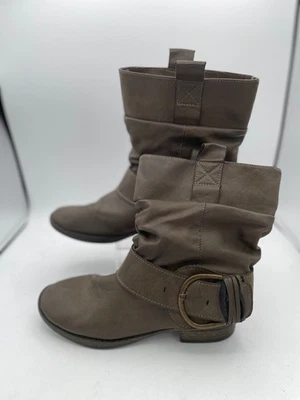 Madden Girl Ablee Girl's Sz 9 Ankle Boot Brown Leather Block Heel - Image 1 of 4