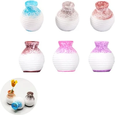 6 Pack Mini Bud Vases 1 Inch Tiny Small Bud Vase Resin Small Flower Vases for Fa - Image 1 of 4