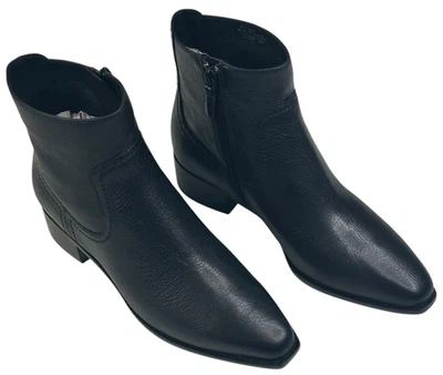 COLE HAAN Naia Black Leather Ankle Boots Womens Size 7B Side Zip New $200 C - Image 1 of 4