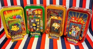 Vintage 2000 Topps Pokemon TV Animation Edition Set Of 4 Tins W/ Jumbo Cards  - Picture 1 of 11
