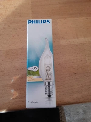 Philips Glühbirne Windstoßkerze 28W = 35W E14 klar 370lm warmweiß Dimmbar - Bild 1 von 4