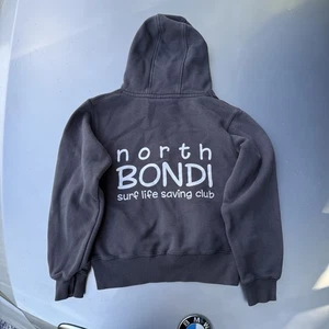 Sudadera con capucha polar vintage North Bondi Beach Saving Club surfista mezcla de algodón juvenil 8 - Imagen 1 de 8