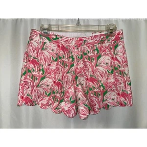 Lilly Pulitzer 'The Buttercup Shop' Flamingo Printed Shorts Size 00 - Picture 1 of 9