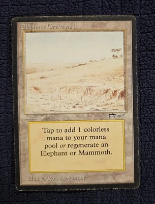 Magic The Gathering MTG Elephant Graveyard 1993 Arabian Nights MP - Image 1 of 2