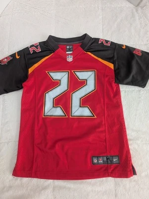 Camiseta deportiva de los Tampa Bay Buccaneers #22 Doug Martin juvenil de la NFL mediana (10-12) roja/negra Foto 1 de 4