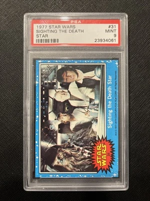 1977 Topps Star Wars Sighting The Death Star #31 PSA 9 MINT - Image 1 of 3