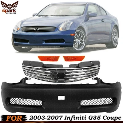 Conjunto de cubierta de parachoques delantero fascia y parrilla para Infiniti G35 Coupé 2003-2007 Foto 1 de 4