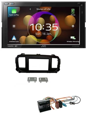 JVC DAB MP3 2DIN Bluetooth USB Autoradio für Citroen Jumpy Dispatch Spacetourer - Bild 1 von 4