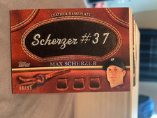 2011 Topps Glove Manufactured Leather Nameplates Black #MS Max Scherzer/99! KC58