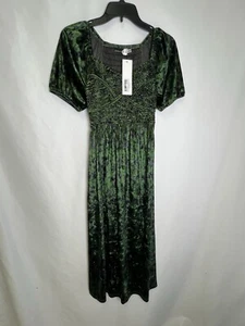 Piper & Scoot NWT Velten Smocked Maxi Dress hunter green sz XS - Picture 1 of 4