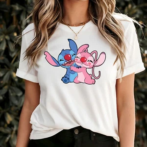 Red nose day 2025 tshirt , kids comic relief 2025 t-shirtt , Stitch Couple - Picture 1 of 5