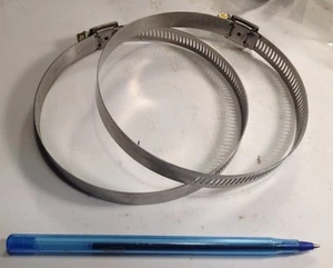 Abrazaderas de manguera de acero inoxidable Breeze, (2) parte #63064, 3-9/16"x4-1/2"", hechas en EE. UU. - Imagen 1 de 1