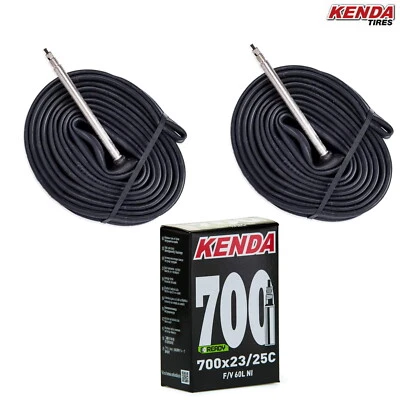2 CAMERE D'ARIA KENDA 700 X 23 / 25C PER BICI DA CORSA CON VALVOLA FRANCESE 60MM - Image 1 of 4