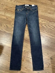 Neu mit Etikett, Abercrombie & Fitch Skinny Medium/dunkle Waschung Jeans.  Mädchen Größe 12 - Bild 1 von 7