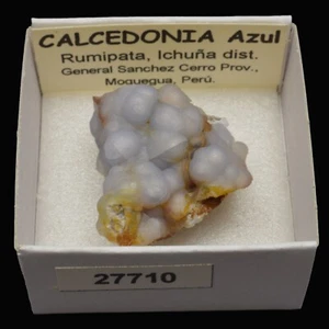 CALCEDONIA Azul (Rumipata, Ichuña, Moquegua, Peru) #27710 / Blue chalcedony - Bild 1 von 1