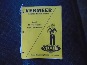 Vermeer m-475 Tractor Piezas Manual Usado - Imagen 1 de 4