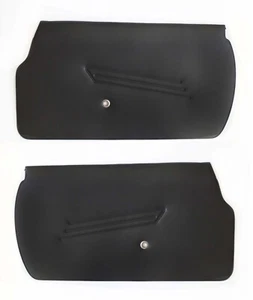 Fiat 124 Spider (1966-1978) - Door Panel w. Metal Support, Black, Pair, NEW - Bild 1 von 7