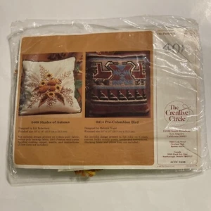 Vintage 1982 Creative Circle Shades of Autumn Pillow Cover Stitchery Kit 408 - Picture 1 of 3