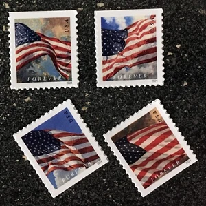 2024USA #5887-5890 Forever U.S. Flag - Set of 4 Singles From Booklet Mint (BCA) - Picture 1 of 1