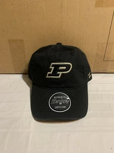 Purdue Boilermakers NCAA Zephyr Black One Size Adjustable Soft Hat Cap  - Picture 1 of 5