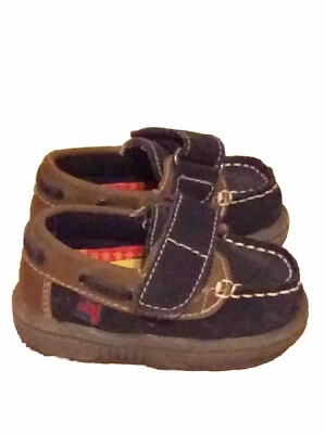 BUSTER BROWN Cuero Marrón Marino Cubierta de Barco Bebé ZAPATOS 2 Mocasines Infante NIÑO PEQUEÑO Foto 1 de 4