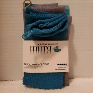 2 2 Packs (Total of 4) Mirra Retreatments Exfoliating Wash Cloth Bath Body Nylon - Picture 1 of 2