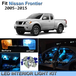 8pc Bright Ice Blue Interior LED Light Package Kit For 2005-2016 Nissan Frontier - Picture 1 of 8