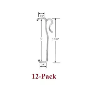 3" Single Slat VALANCE CLIPS for Horizontal Faux WOOD or MINI BLINDS (12-Pack) - Picture 1 of 2