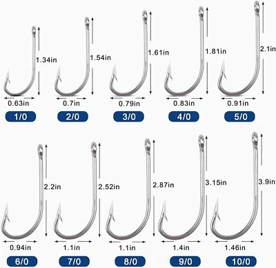 25 Stainless Hooks 34007SS O'Shaughnessy Tuna Mahi Ballyhoo Trolling Lure Pack - image 1 of 4