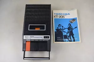 VINTAGE TOSHIBA CASSETTE RECORDER KT-205 W/MANUAL AS-IS PARTS OR REPAIR - Picture 1 of 8