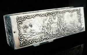 Dutch Pseudo Marked Sterling Silver Jewellery Box 1893 - Picture 1 of 9