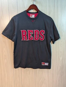 Cincinnati Reds Shirt Men’s Small Black Nike Baseball Center Swoosh Embroidered - Picture 1 of 7