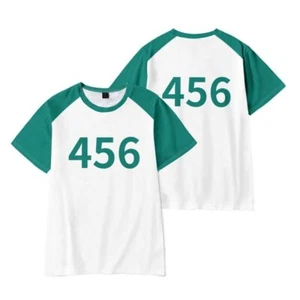 Squid Game Season 2 Cosplay Costume Kids Print Short Sleeve T-shirt Tee Top NEW - Picture 1 of 13