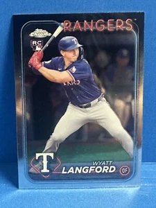 2024 Topps Chrome Update WYATT LANGFORD RC #USC35 Texas Rangers - Picture 1 of 6