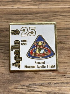 NASA APOLLO 8 25th Anniversary 2nd MANNED Lunar Flight Enamel Lapel Pin KG - Picture 1 of 4