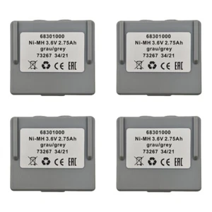 4x 8301000 68300900 Battery 3.6V Rechargeable Remote Control NI-MH Battery NEW - Picture 1 of 6