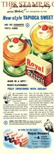 1951 Advert ROYAL Butterscotch Tapioca Dessert Original Food Print AD: 714W - Foto 1 di 1